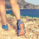 Walking Or Running Legs In Forest, Adventure And Exercising