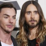 Rock band Thirty Seconds to Mars members Shannon Leto and Jared Leto (L-R) arrive at the 56th annual Grammy Awards in Los Angeles