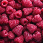 Full Frame Shot Of Raspberries. Fresh Organic Raspberry.