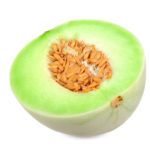 Half Honeydew Melon Isolated With Clipping Path