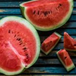 Delicious Fresh Watermelon. Ice Cream With Watermelons