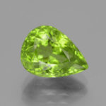 4.48ct Pear Facet Lively Green Peridot