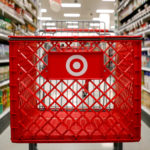 A shopping cart is seen in a Target  store in the Brooklyn borough of New York