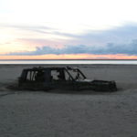 Morecambe_Bay,_abandoned_car